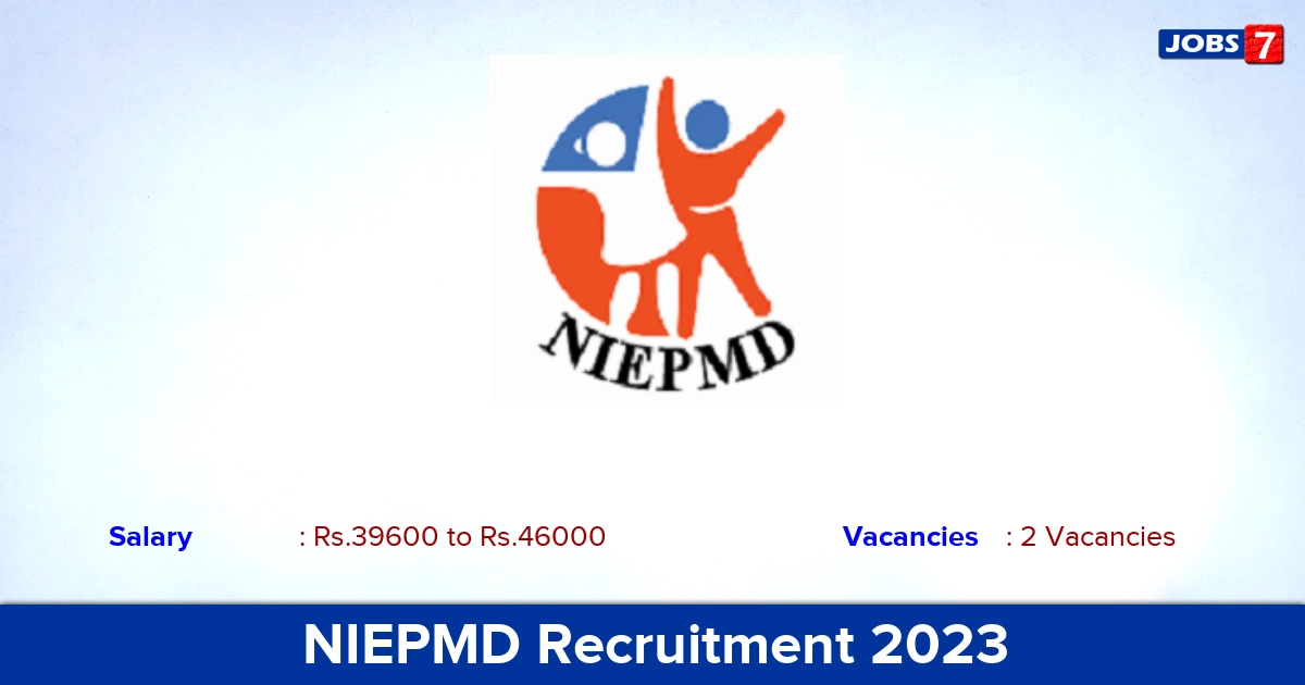 NIEPMD Recruitment 2023 - Apply Lecturer, Associate Professor Jobs