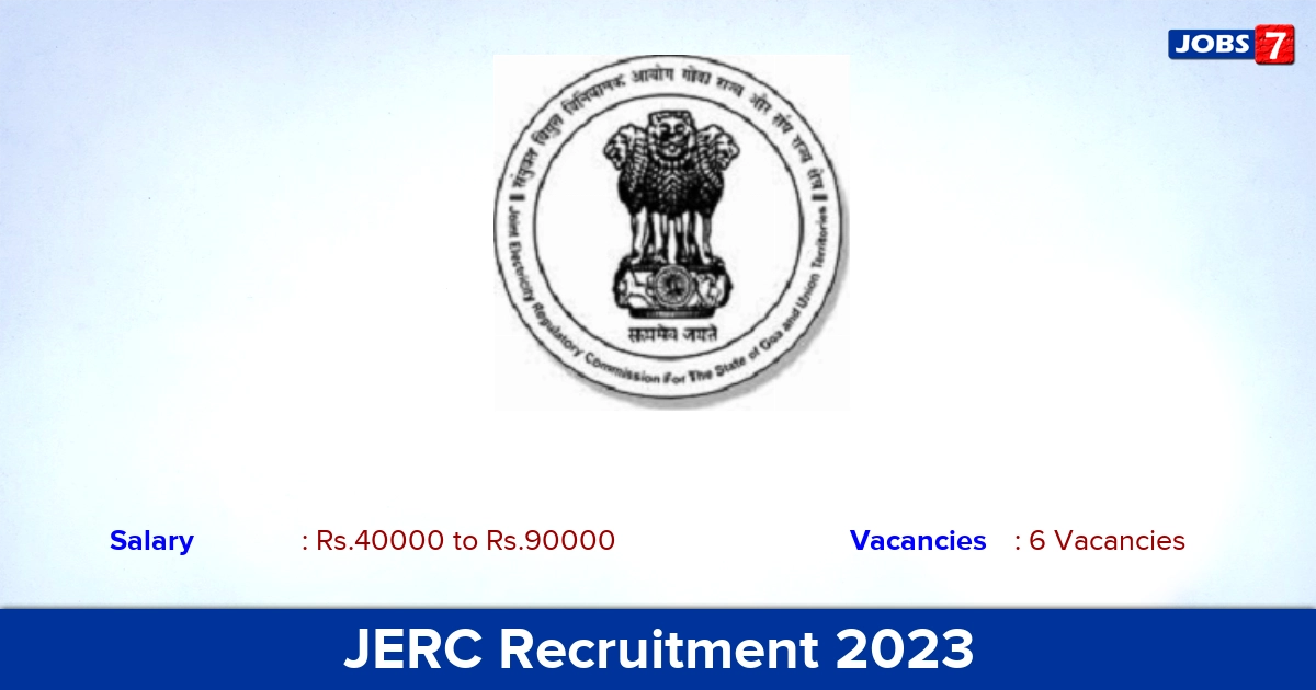 JERC Recruitment 2023 - Apply Offline for Consultant Jobs