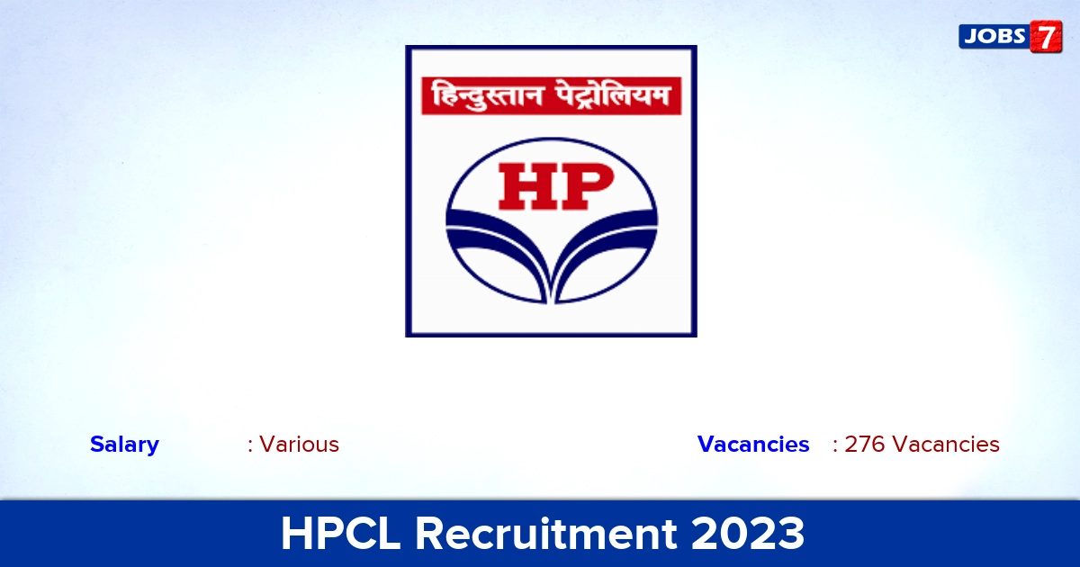 HPCL Recruitment 2023 - Apply Online for 276 Mechanical Engineer Vacancies