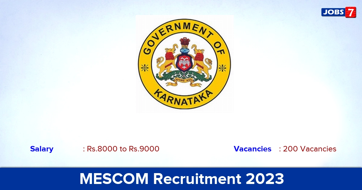 MESCOM Recruitment 2023 - Apply Online for 200 Apprentices Vacancies
