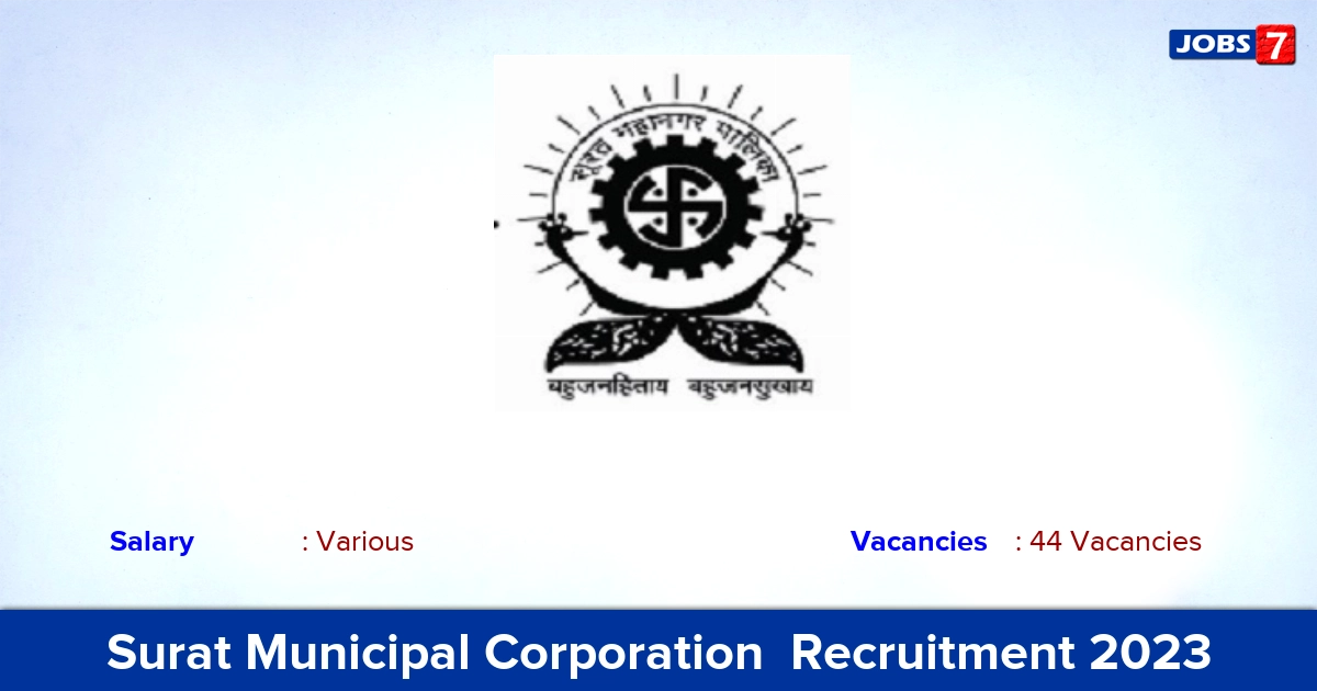 Surat Municipal Corporation  Recruitment 2023: Super Specialty Consultant Vacancies