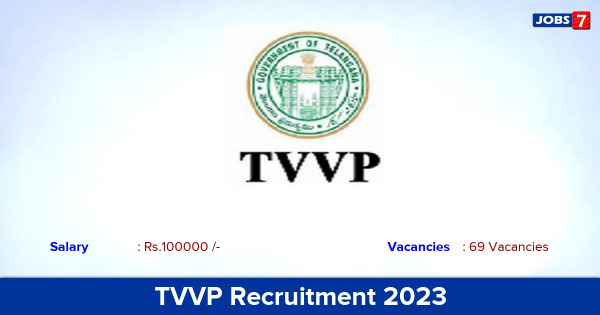 TVVP Recruitment 2023: Apply 69 Civil Assistant Surgeons Vacancies