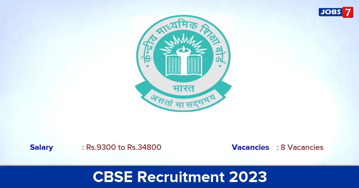 CBSE Recruitment 2023 - Apply Senior Account Officer Jobs