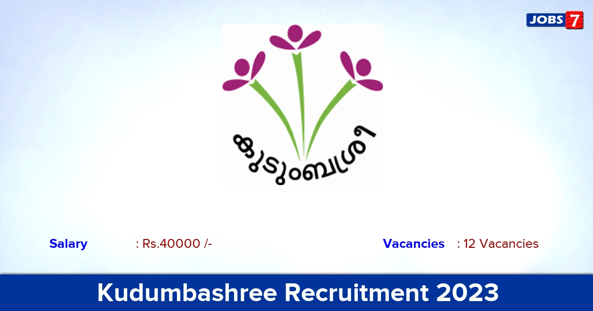 Kudumbashree Recruitment 2023 - City Mission Manager Vacancies