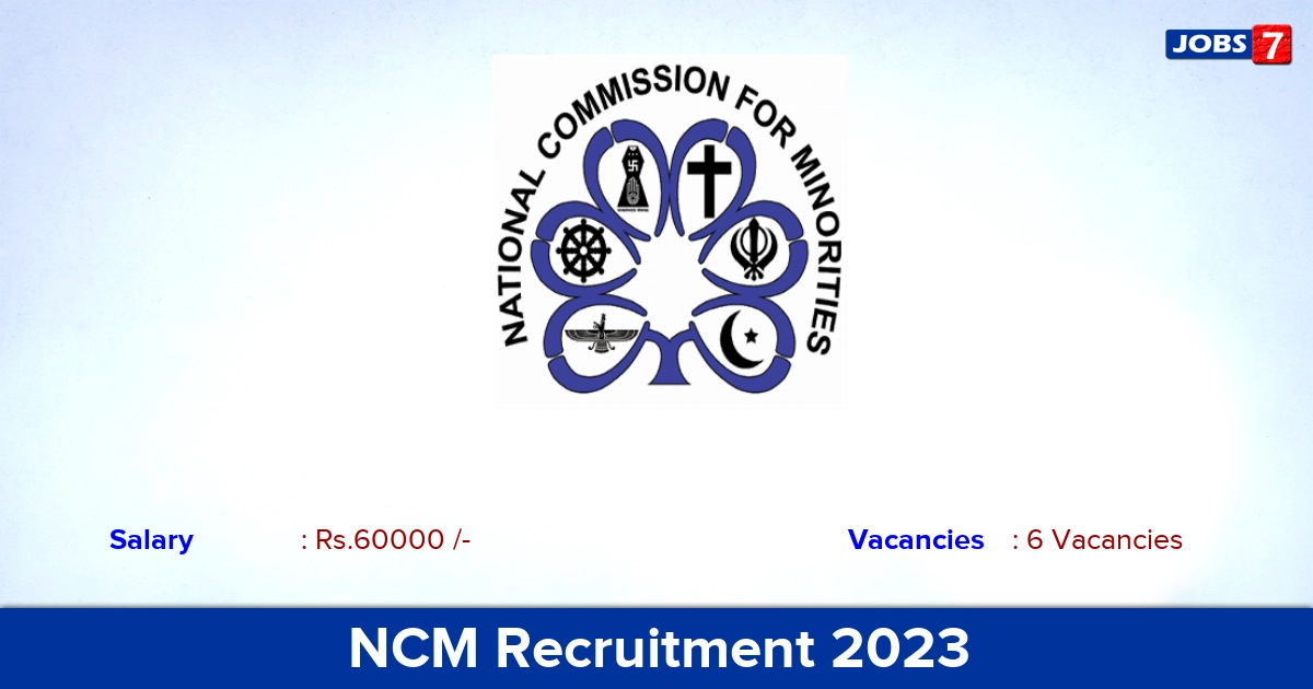 NCM Recruitment 2023 - Apply Offline for Research Consultant Jobs