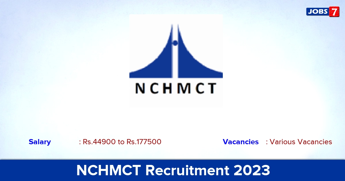 NCHMCT Recruitment 2023 - Apply Online for Deputy Director Vacancies