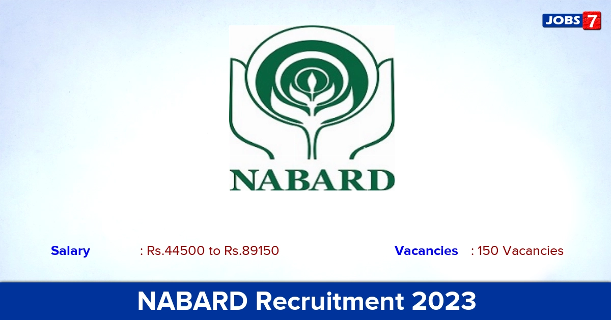 NABARD Assistant Manager Recruitment 2023 - Apply Online for 150 Vacancies