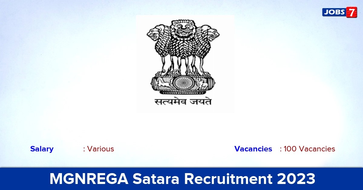 MGNREGA Satara Recruitment 2023: Apply 100 Resource Person Vacancies