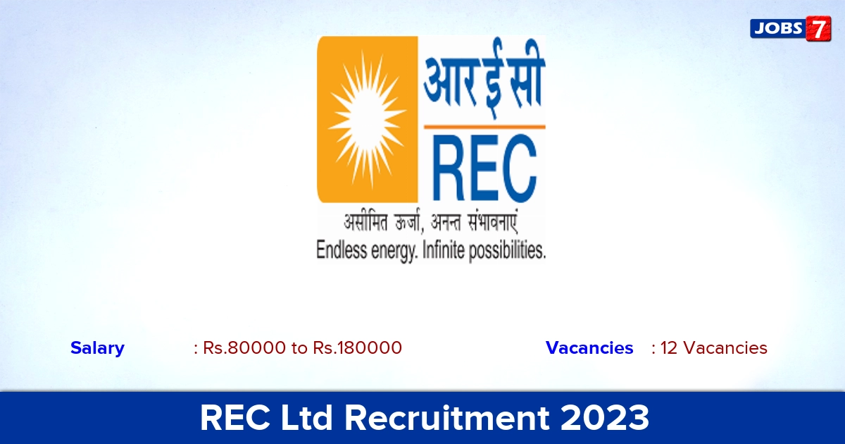 REC Ltd Recruitment 2023 - Apply Online for 12 Graphic Designer Vacancies