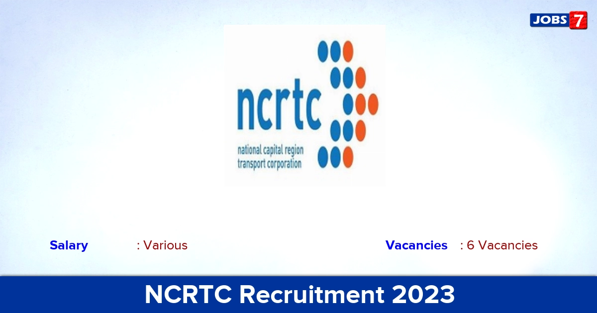 NCRTC Recruitment 2023 - Apply Online for GM, Executive Jobs