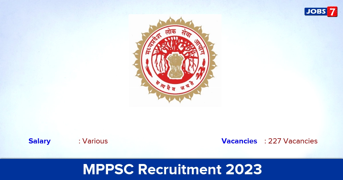 MPPSC Recruitment 2023 - Apply Online for 227 Cooperative Inspector Jobs