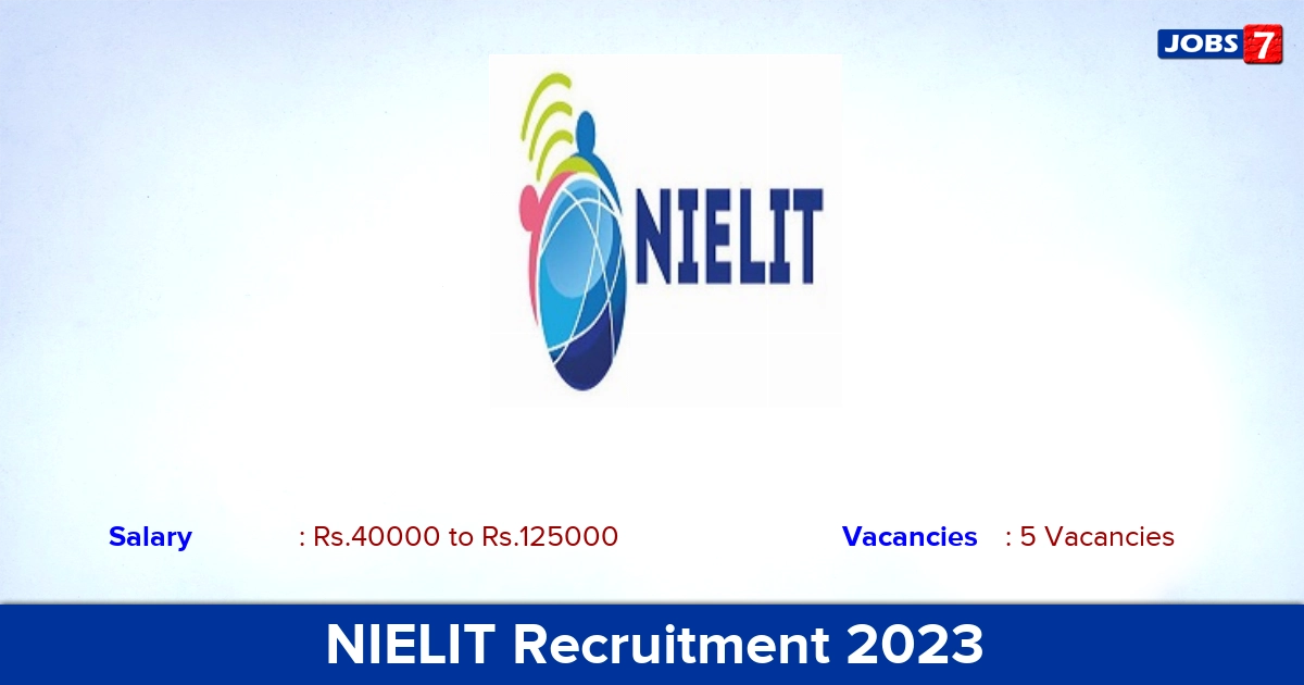 NIELIT Recruitment 2023 - Apply Offline for Resource Persons Jobs