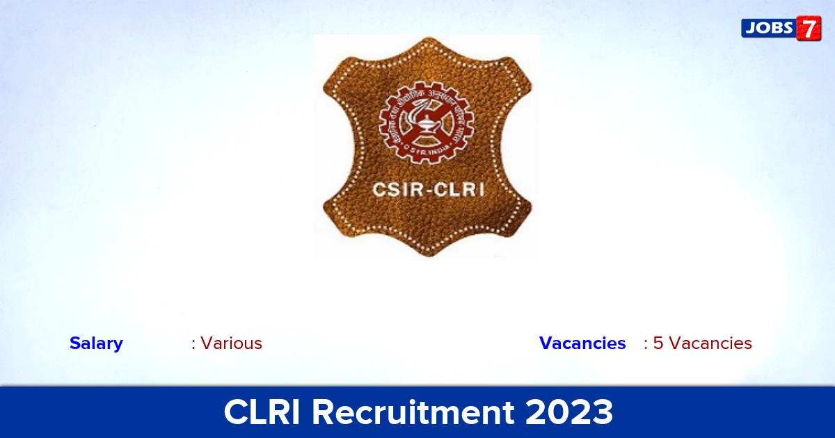CLRI Recruitment 2023 - Apply Online for Junior Stenographer Jobs