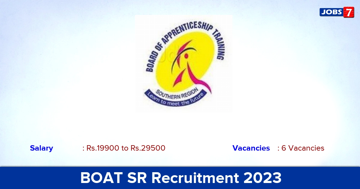 BOAT SR Recruitment 2023 - Apply Online for Driver, UDC Jobs