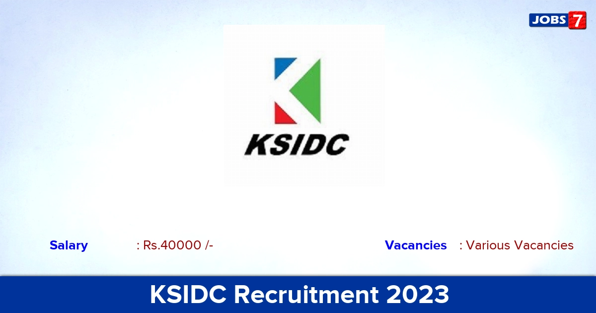 KSIDC Recruitment 2023 - Apply Online for Project Engineer Vacancies