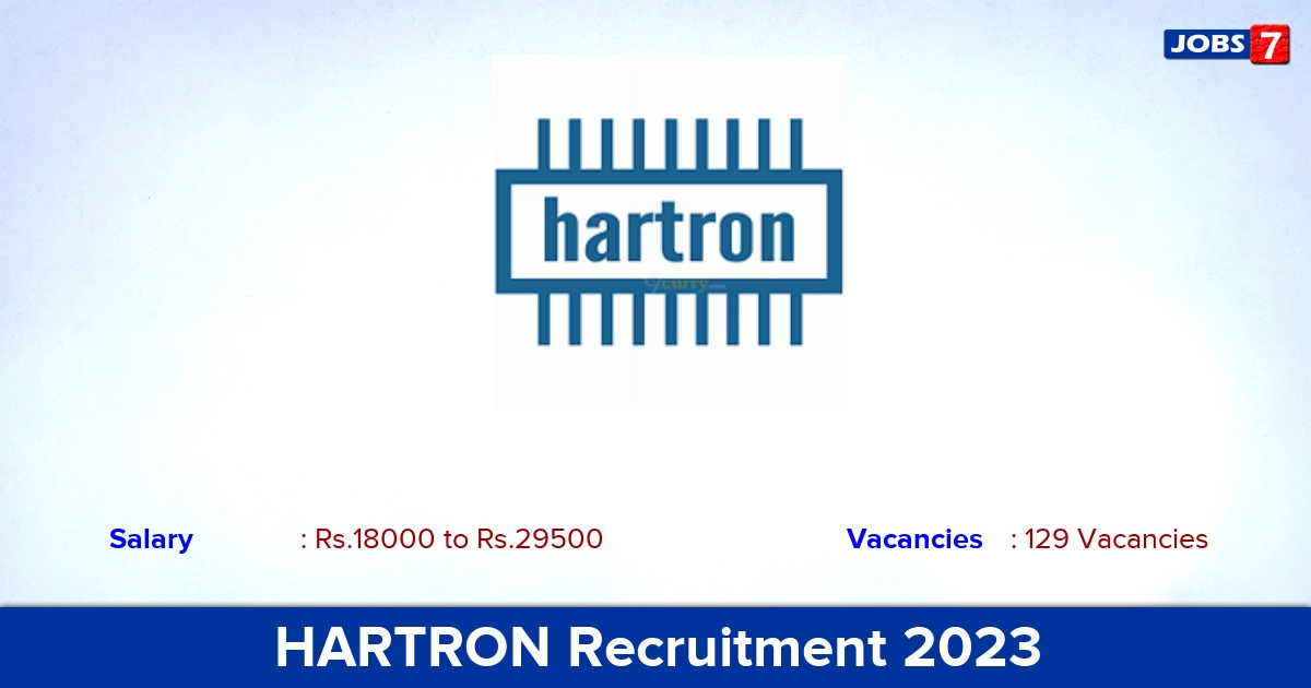 HARTRON Recruitment 2023 - Apply Online for 129 DEO Vacancies