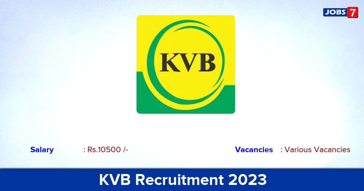 KVB Recruitment 2023 - Apply Online for Banking Apprentice Vacancies