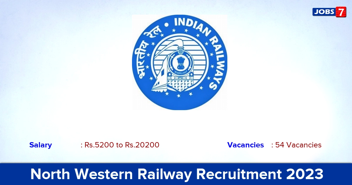North Western Railway Recruitment 2023 - Apply 54 Sports Persons Vacancies