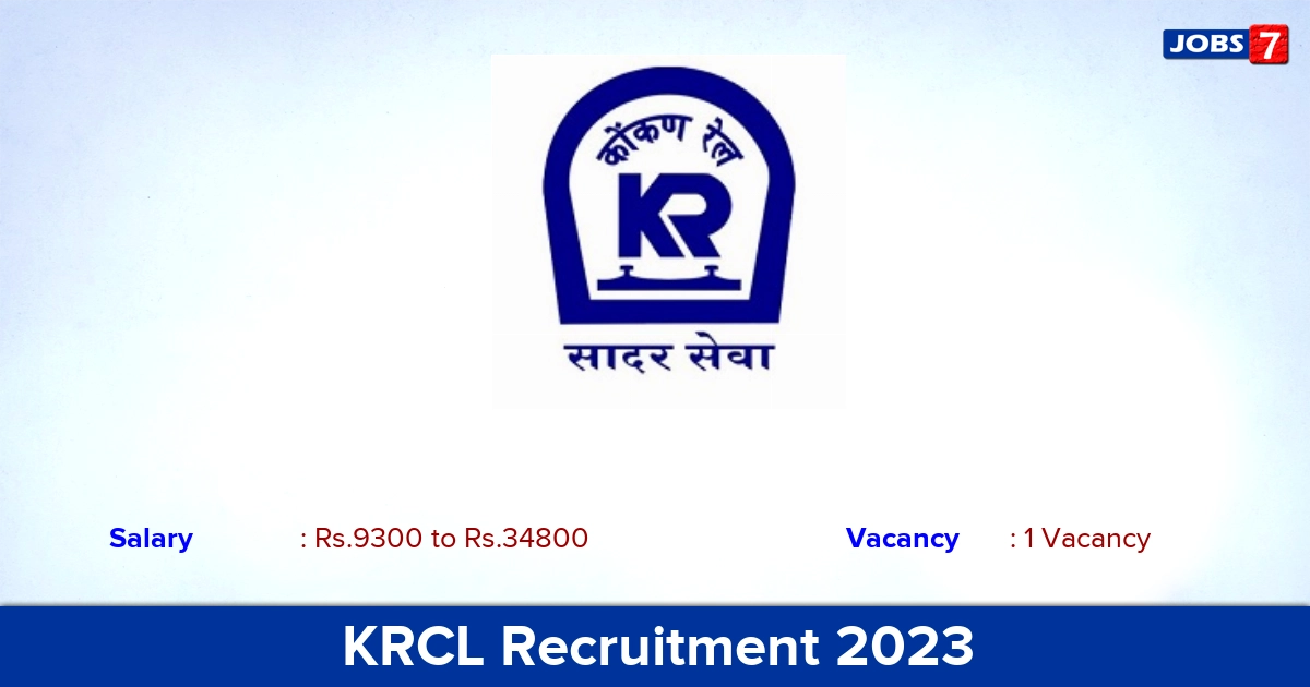KRCL Recruitment 2023 - Apply Online for Junior Engineer Jobs