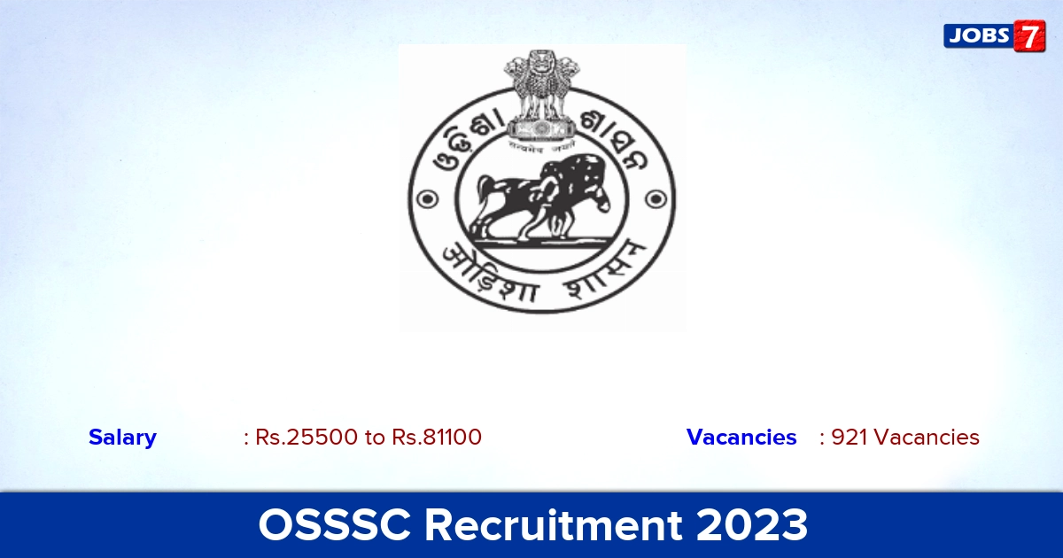 OSSSC Recruitment 2023 - Apply Online for 921 Laboratory Technician Vacancies