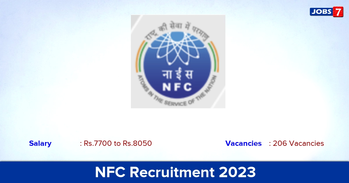 NFC Recruitment 2023 - Apply 206 ITI Trade Apprentice Vacancies