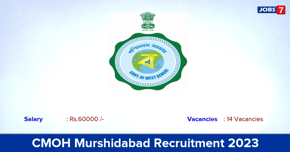 CMOH Murshidabad Recruitment 2023 - Medical Officer Vacancies