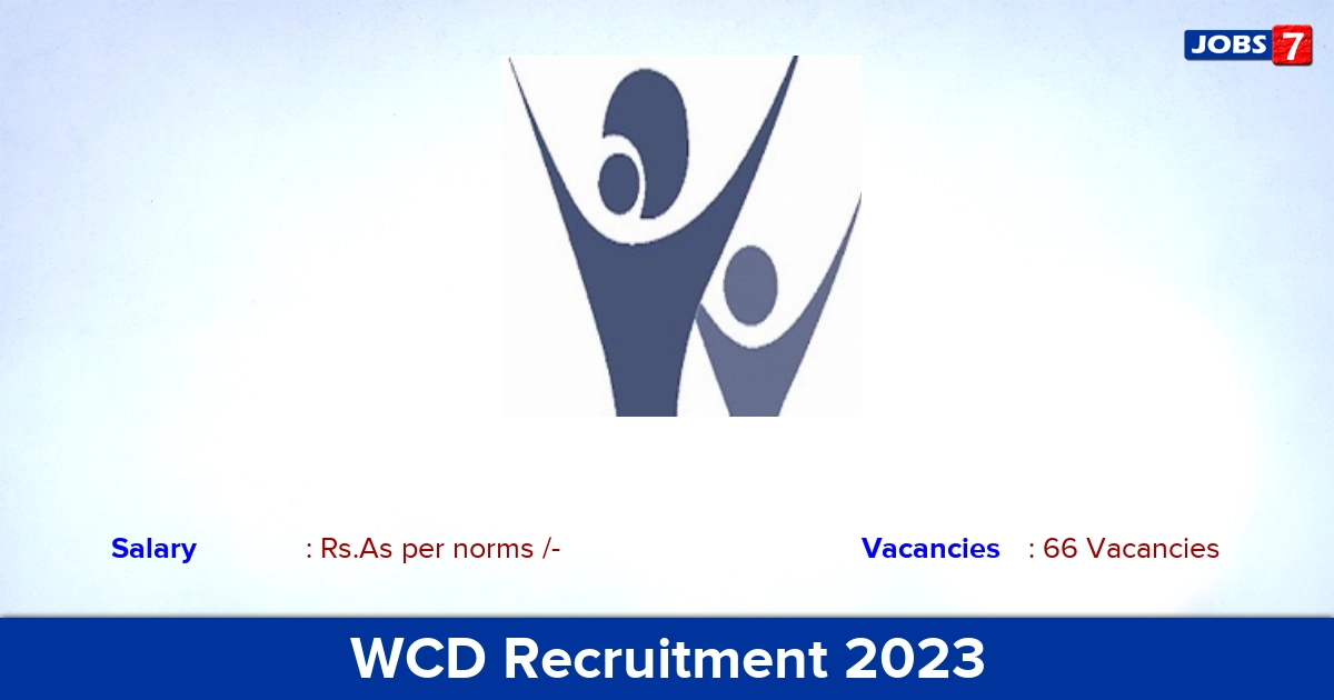 WCD Recruitment 2023 - Apply Offline for 66 Child Welfare Committee Vacancies