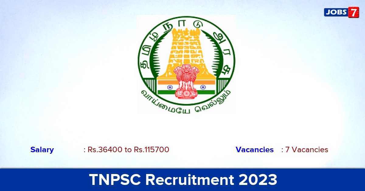 TNPSC Recruitment 2023 - Apply Online for 7 Junior Analyst Jobs