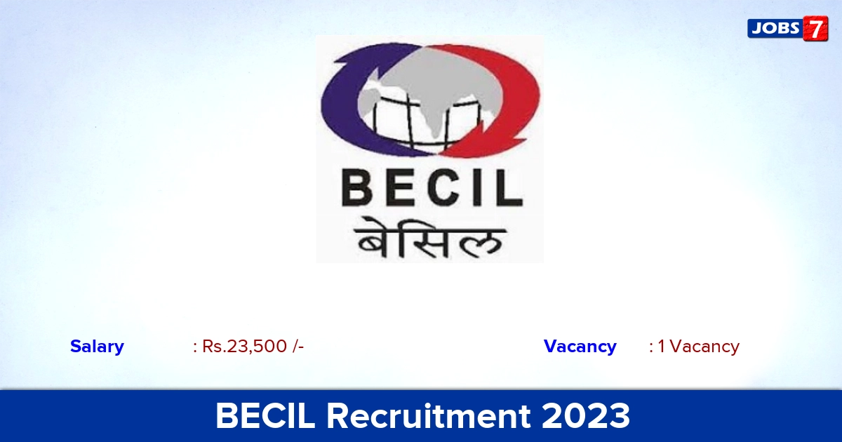 BECIL Recruitment 2023 - Apply Online for Pharmacist Jobs