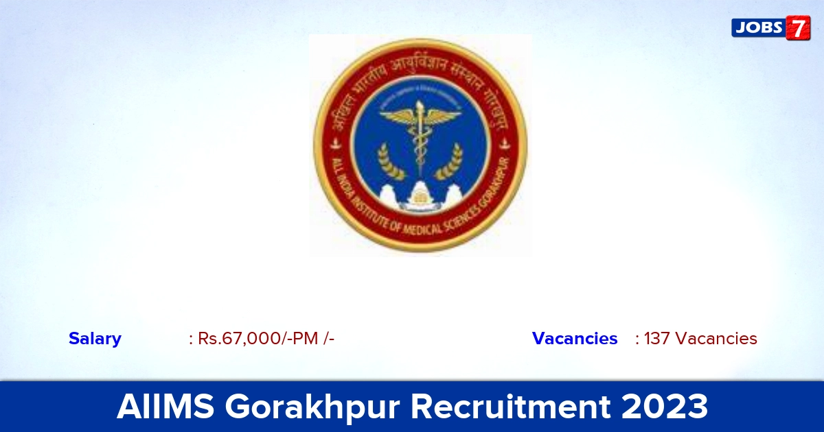 AIIMS Gorakhpur Recruitment 2023 - Apply Offline for 137 Senior Resident Vacancies