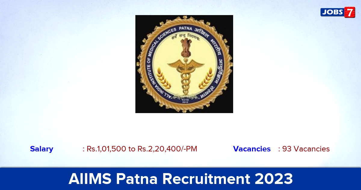 AIIMS Patna Recruitment 2023 - Apply Online for 93 Professor Jobs