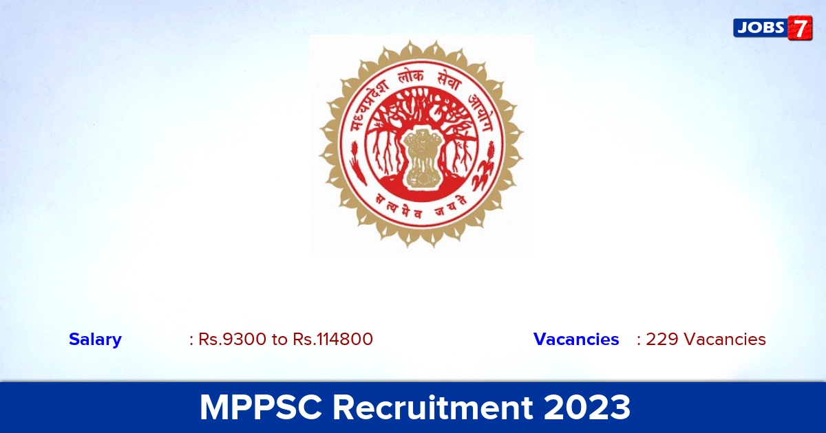 MPPSC Recruitment 2023 - Apply Online for 229 Cooperative Inspector Vacancies