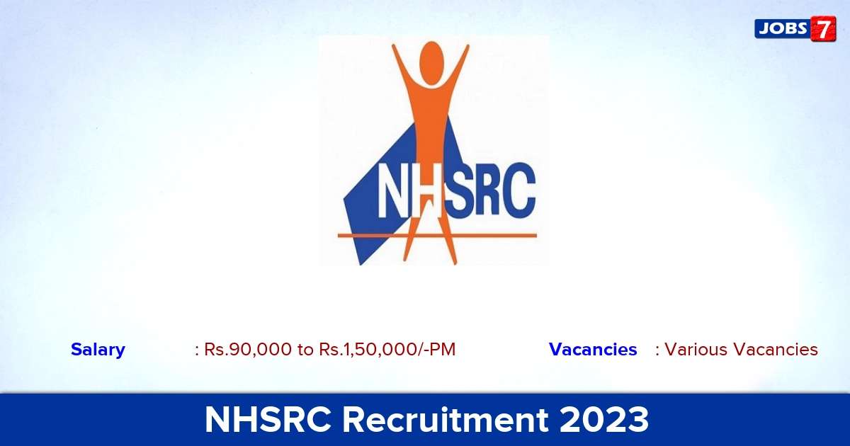 NHSRC Recruitment 2023 - Apply Online for Senior Consultant Job Vacancies