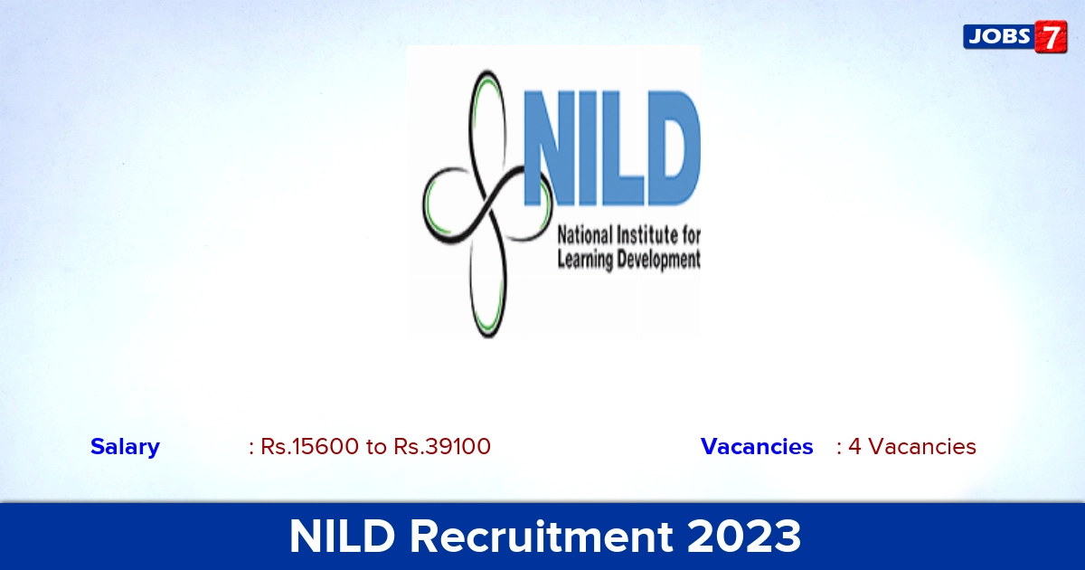 NILD Recruitment 2023 - Apply Offline for Assistant Professor Jobs
