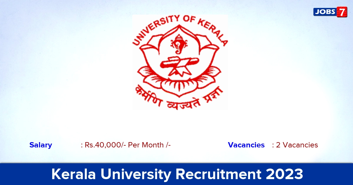 Kerala University Recruitment 2023 - Apply Online for Assistant Professor Jobs