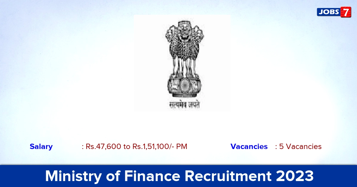 Ministry of Finance Recruitment 2023 - Apply Offline for Junior Accounts Officer Jobs