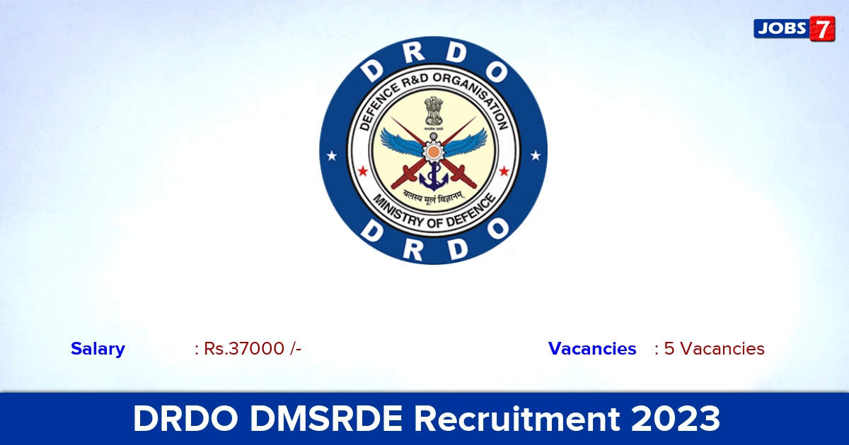 DRDO DMSRDE Recruitment 2023 - Junior Research Fellowship Jobs