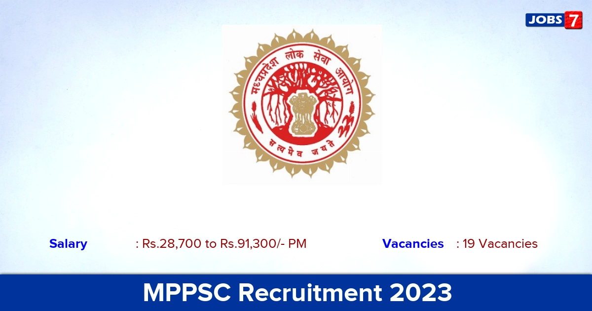 MPPSC Recruitment 2023 - Apply Online for 19 Mining Inspector Jobs