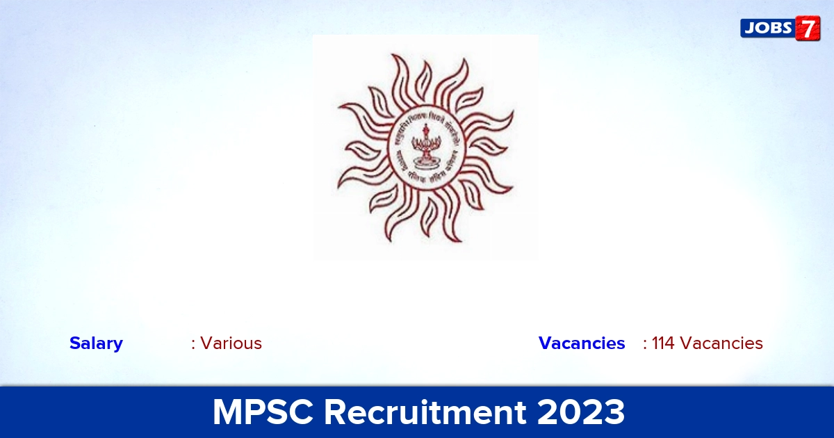 MPSC Recruitment 2023 - Apply Online for 114 Professor Vacancies
