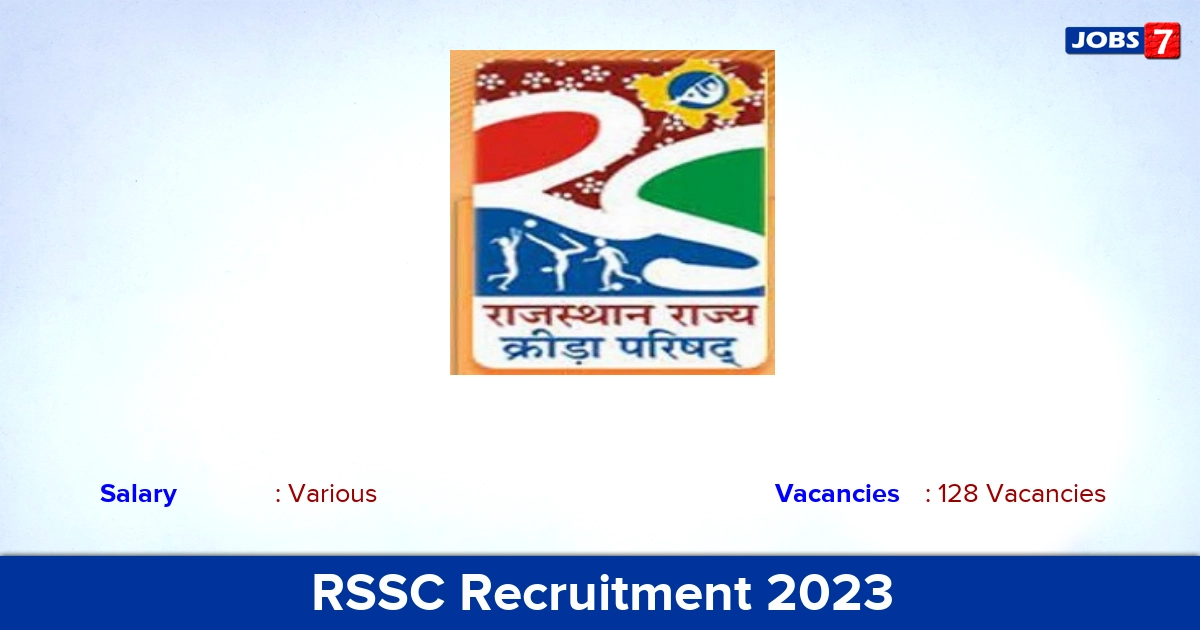 RSSC Recruitment 2023 - Apply Offline for 128 Coach Grade-III Vacancies