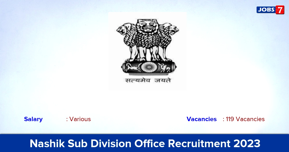 Nashik Sub Division Office Recruitment 2023 - Apply Online for 119 Police Patil Vacancies