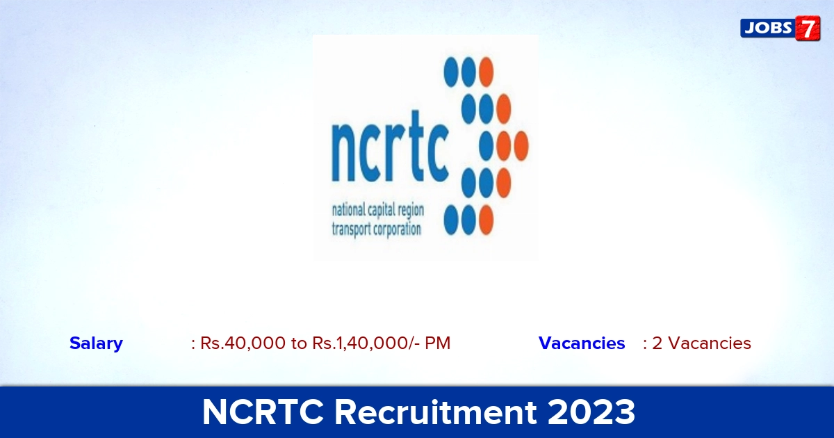 NCRTC Recruitment 2023 - Apply Online or Offline for Engineering Associate Jobs