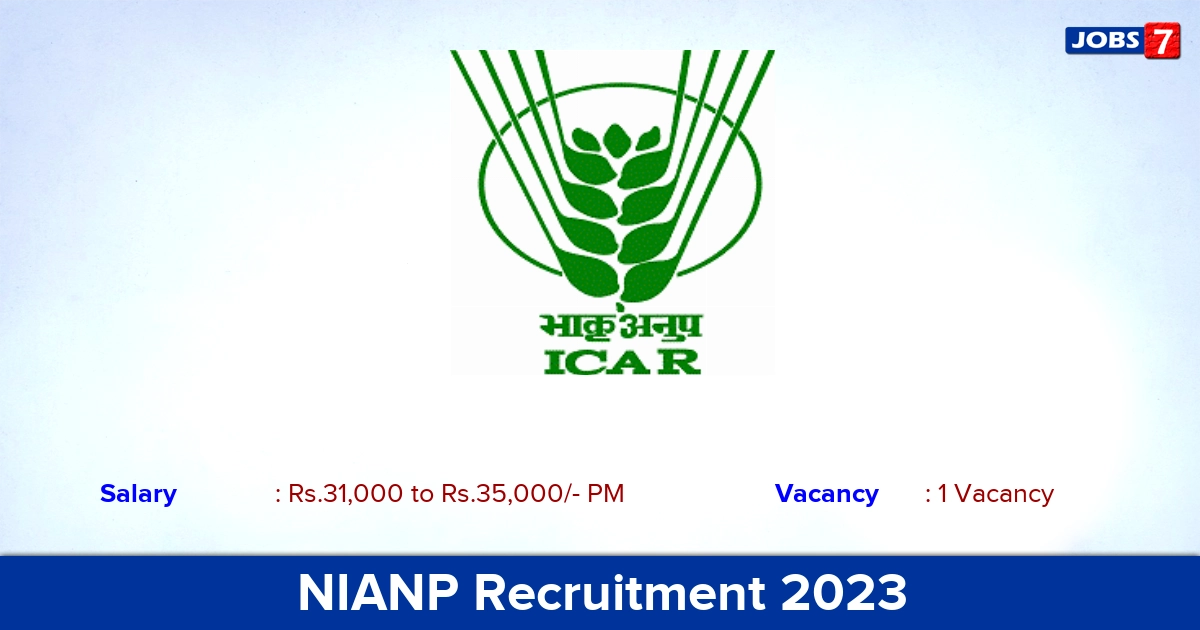 NIANP Recruitment 2023 - Apply Online for Senior Research Fellow Job Vacancy