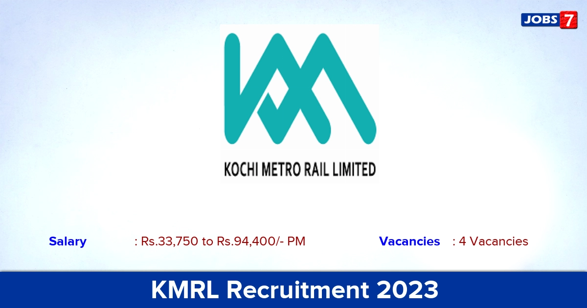 KMRL Recruitment 2023 - Apply Online for Junior Engineer Jobs