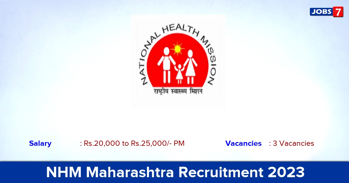 NHM Maharashtra Recruitment 2023 - Apply Offline for Senior Laboratory Technician Jobs