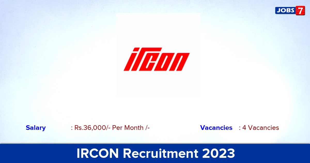 IRCON Recruitment 2023 - Walk-in Interview for Works Engineer Jobs