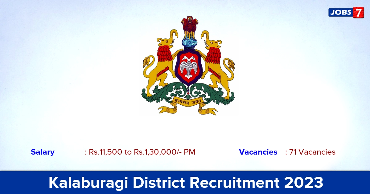DHFWS Kalaburagi Recruitment 2023 - Apply for 71 Medical Officer Vacancies