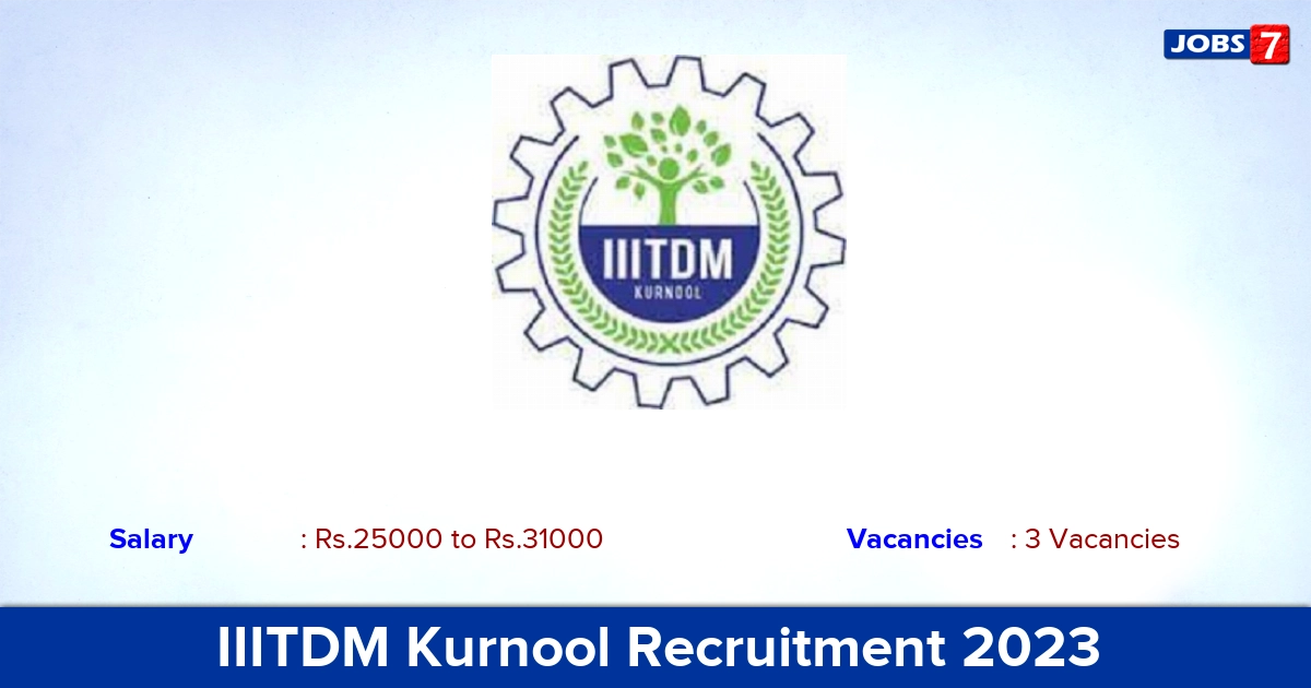 IIITDM Kurnool Recruitment 2023 -  Apply Online for Junior Superintendent Jobs