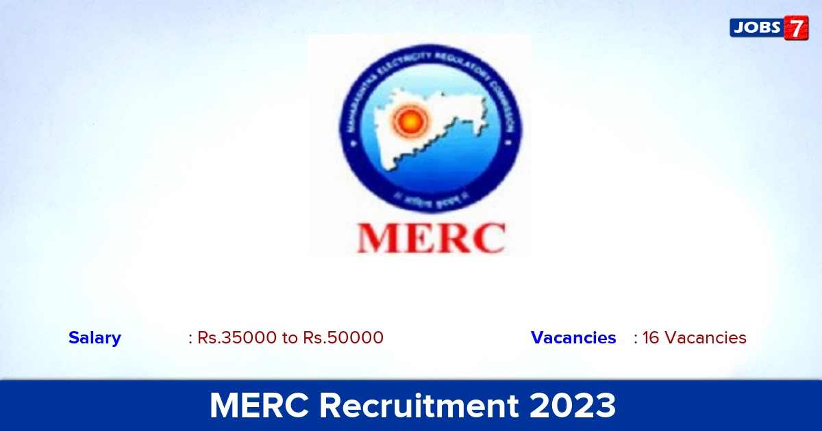 MERC Recruitment 2023 - Apply Offline for 16 Chairperson Vacancies
