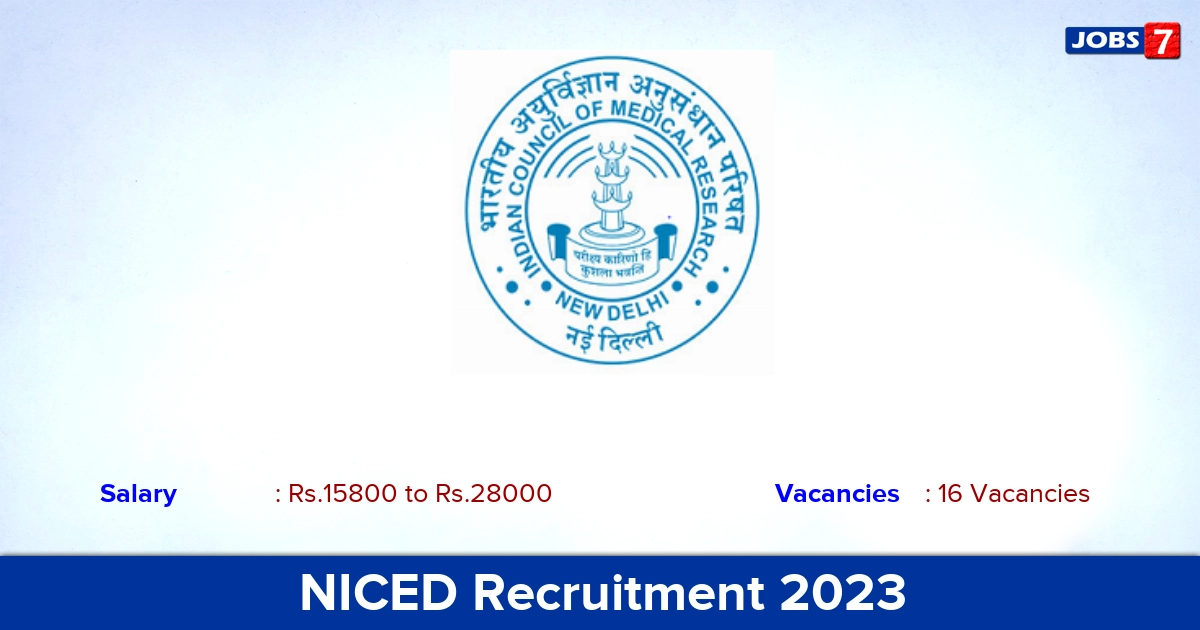 NICED Recruitment 2023 - Apply Offline for 16 Project Technician Vacancies